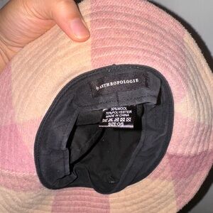 Anthropologie pink wool bucket hat